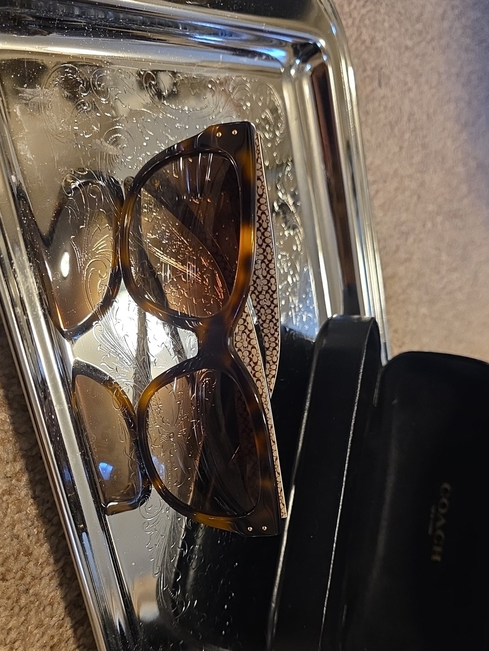 Coach Delphine S443 Brown Sunglasses Set